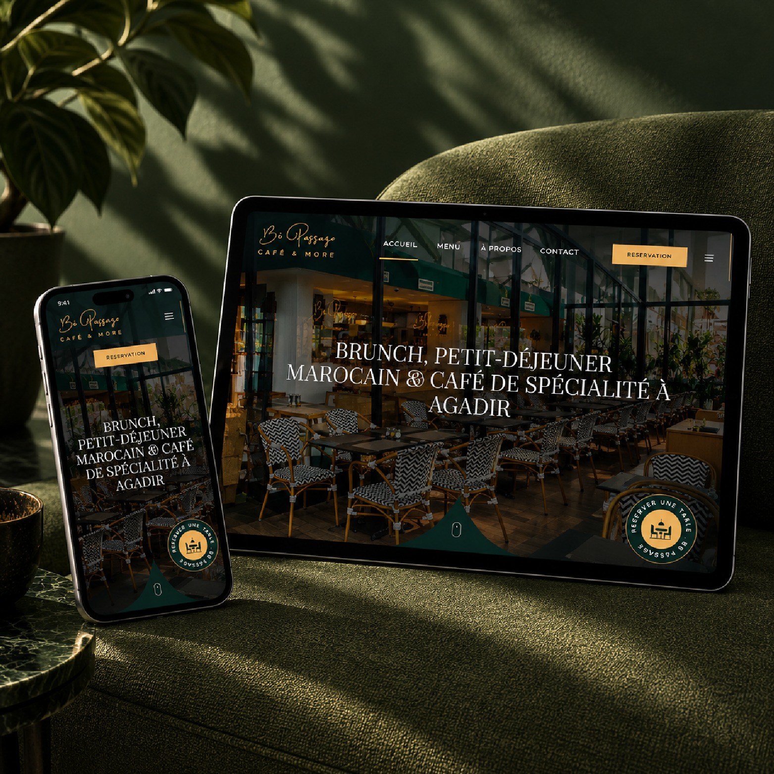 Le site Bôpassage sur téléphone